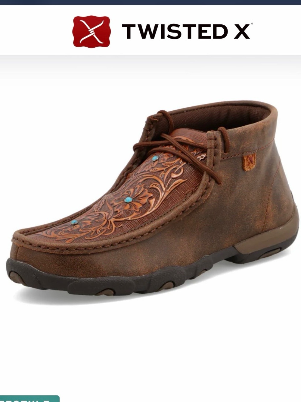 Twisted X Women’s Tooled Chukka Driving Moc